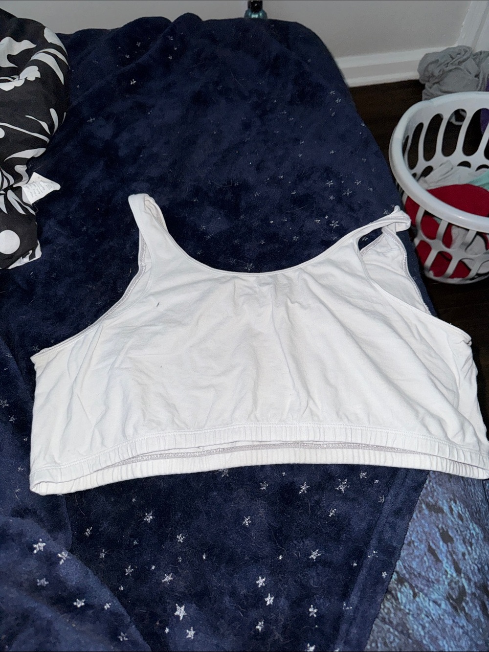 White Cotton Sports Bra****FINAL MARKDOWN****
